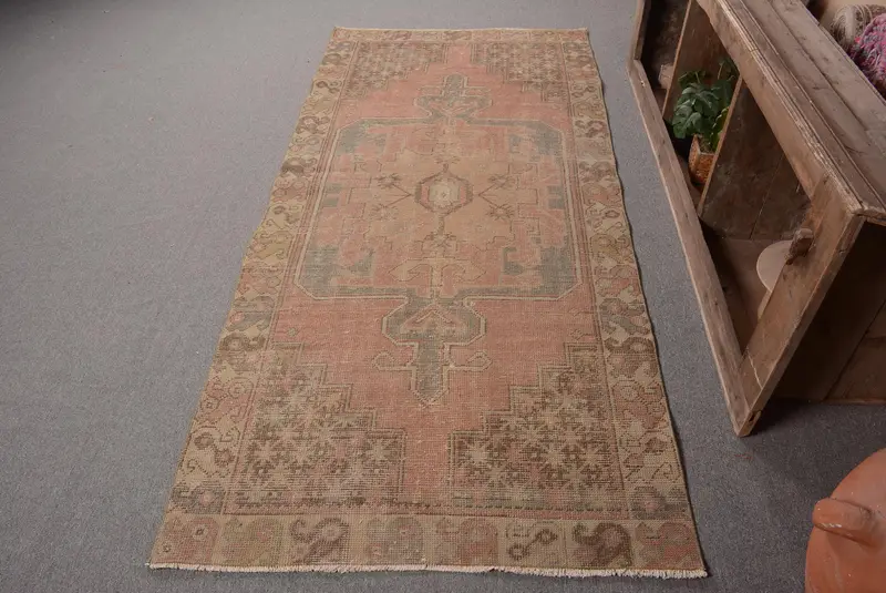 Teppich mit roten und orangefarbenen Punkten, 9,9 x 2,4 m, lebendiges Dekor