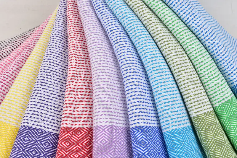 Embroidered Turkish Towel, Personalized Beach Towel, 70x40 Cotton Diamond Towel, Turkish beach towel, Xmas Gifts, Personalized Wedding Gift - 5