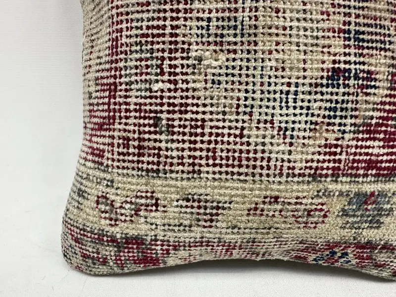Vintage Kilim Throw Pillow, 12x12 Blue Cushion, Kilim Cushion Sham, Handmade Kilim Cushion, Morroccon Kilim Cushion Pillow Case, Pillow Cover - 2
