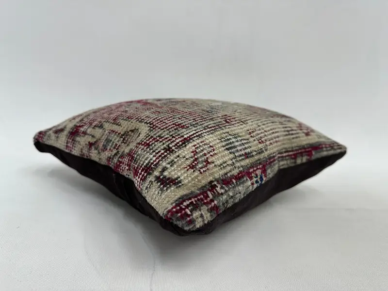 Vintage Kilim Throw Pillow, 12x12 Blue Cushion, Kilim Cushion Sham, Handmade Kilim Cushion, Morroccon Kilim Cushion Pillow Case, Pillow Cover - 6