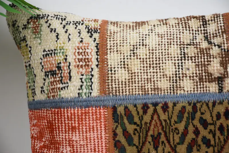 Armchair Pillow Case, Kilim Pillow Cover, Ethnical Kilim Rug Pillow, 16x16 Brown Pillow, Couch Cushion, Handmade Kilim Cushion, Cushion - 2