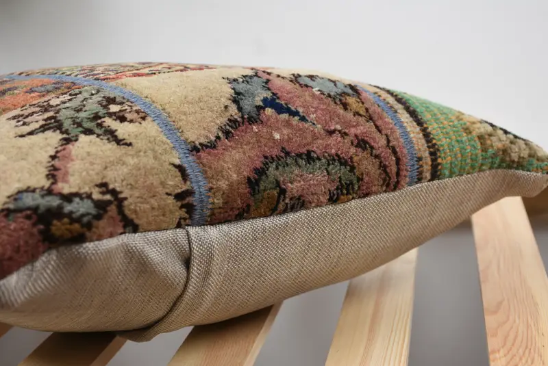 Armchair Pillow Case, Kilim Pillow Cover, Ethnical Kilim Rug Pillow, 16x16 Brown Pillow, Couch Cushion, Handmade Kilim Cushion, Cushion - 5