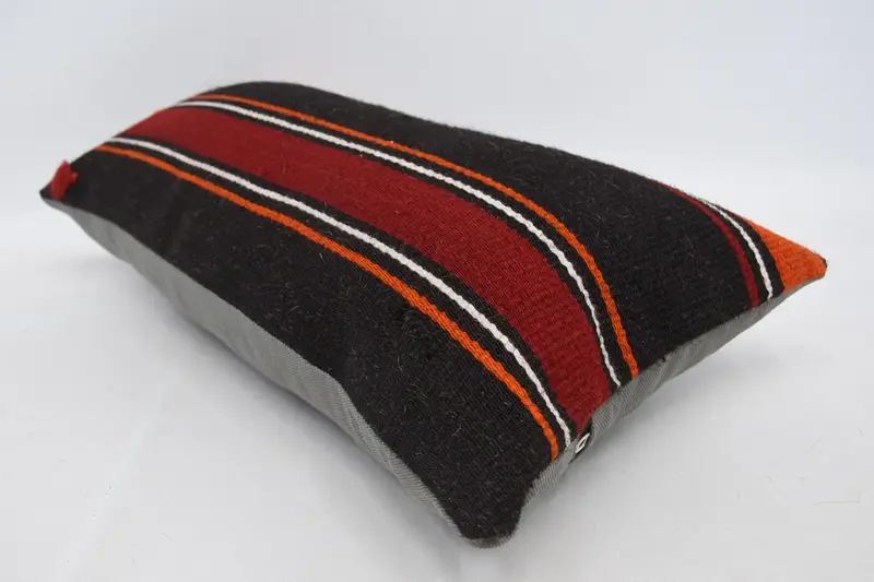 Ethnic Pillow Cover Pillow, Cushion, Vintage Kilim Pillow, Retro Pillow, 12x24 Brown Pillow Cover, Boho Pillow, Kilim Pillow Cover - 5