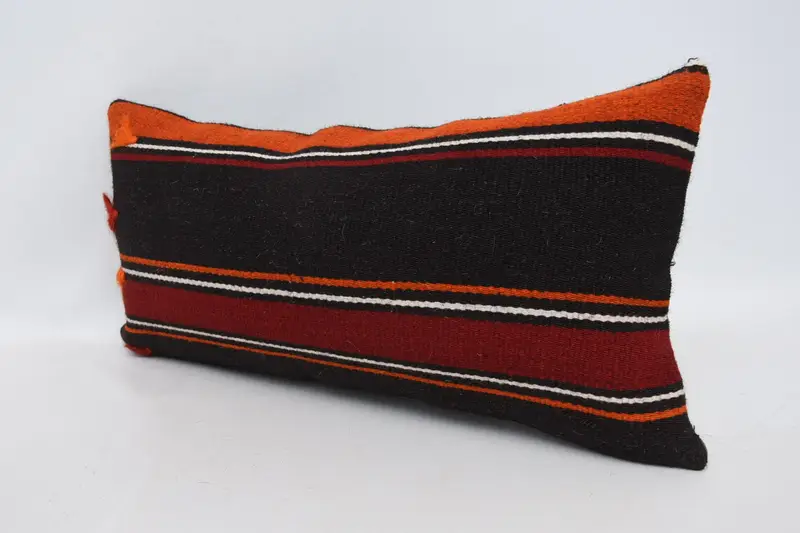 Ethnic Pillow Cover Pillow, Cushion, Vintage Kilim Pillow, Retro Pillow, 12x24 Brown Pillow Cover, Boho Pillow, Kilim Pillow Cover - 4