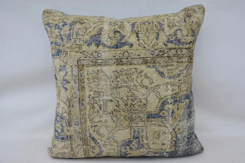 Vintage Gift Seasonal Decor Pillow Cover, FloorBeige 80x80 cm Wool Euro Sham - 1