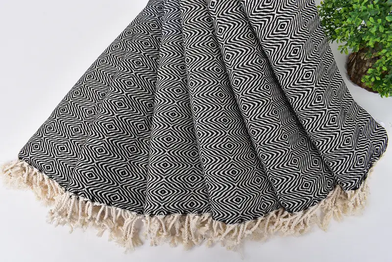 Wedding Favors, 36x18 Cotton Zigzag Diamond Towel, Personalized Dish Towel, Summer Towel, Maid Of Honor Gift, Monogram Towels, Kitchen Towel - 4