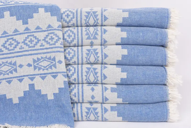Personalisiertes Handtuch, Geschenk für den Freund, 70x36 Leinen Aztec Handtuch, türkisches Handtuch, Brautjungfern -Geschenktuch, Personalisiertes Strandtuch, Hochzeitstuch - 2