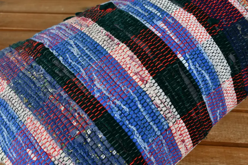 Cushion Case, Kilim Pillow Cover, Throw Kilim Pillow, Turkish Pillow, Wool Kilim Pillow Pillow Sham, 12x24 Blue Cushion Case, Cotton Cushion - 3
