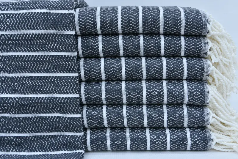 Bachelor Gifts, Gift For Her, 70x40 Cotton Striped Towel, Antibacterial Turkish peshtemal towel, Valentines Gift, Wedding Towel, Personalized Towel - 1