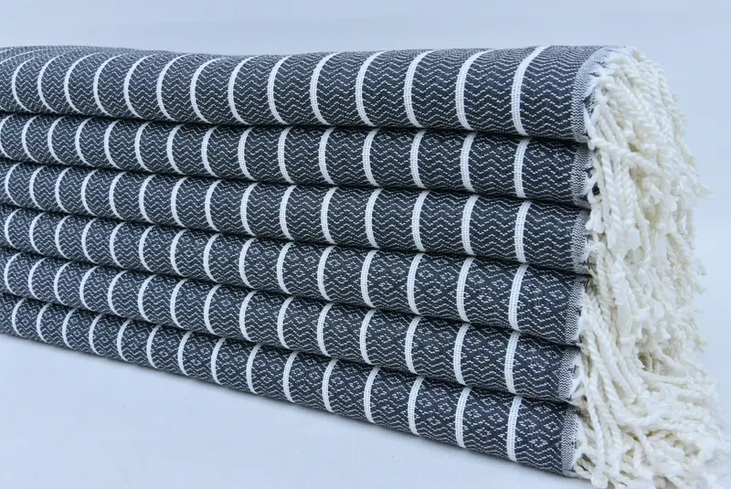 Bachelor Gifts, Gift For Her, 70x40 Cotton Striped Towel, Antibacterial Turkish peshtemal towel, Valentines Gift, Wedding Towel, Personalized Towel - 3