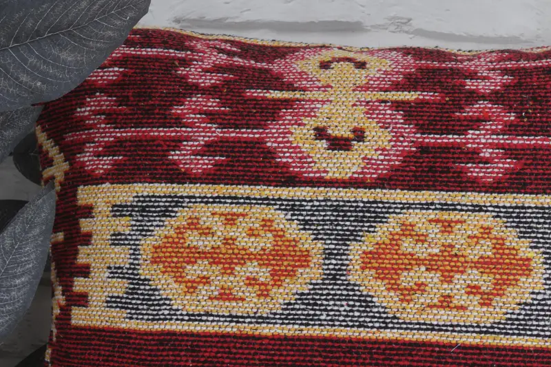 Pillow, Seat Pillow Case, Kilim Pillow, Turkish Pillow, Kilim Cushion Sham, 20x20 Red Pillow Cover, Bright Pillow Case, Crochet Pattern Pillow Sham - 2