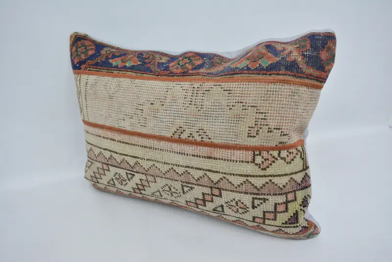 Cushion, 20x28 Beige Pillow Sham, Square Throw Cushion Case, Ethnical Kilim Rug Pillow, Home Decor Pillow, Boho Pillow Sham Cover - 4