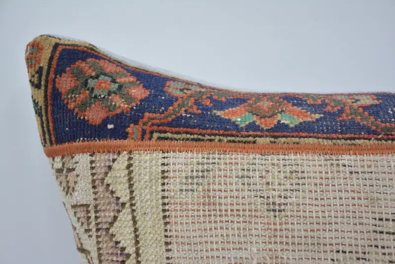 Cushion, 20x28 Beige Pillow Sham, Square Throw Cushion Case, Ethnical Kilim Rug Pillow, Home Decor Pillow, Boho Pillow Sham Cover - 2