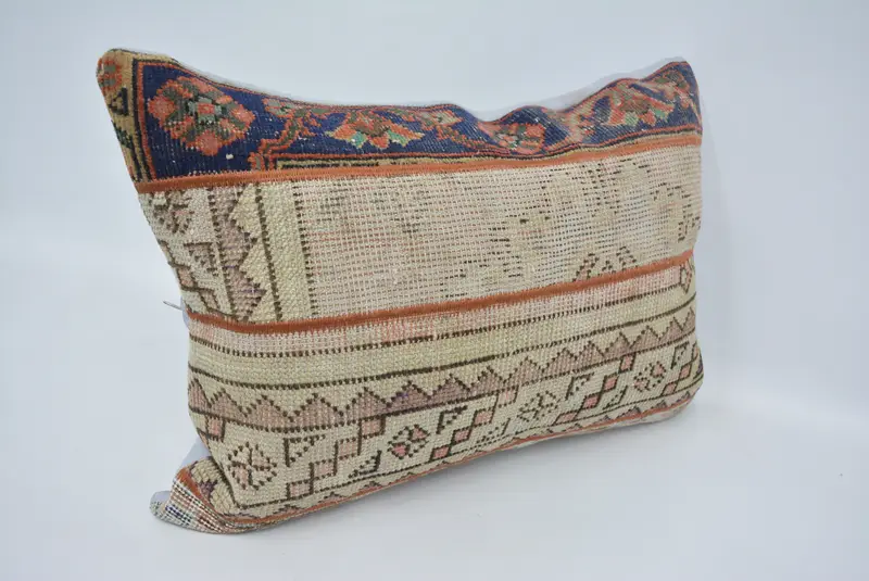 Cushion, 20x28 Beige Pillow Sham, Square Throw Cushion Case, Ethnical Kilim Rug Pillow, Home Decor Pillow, Boho Pillow Sham Cover - 3