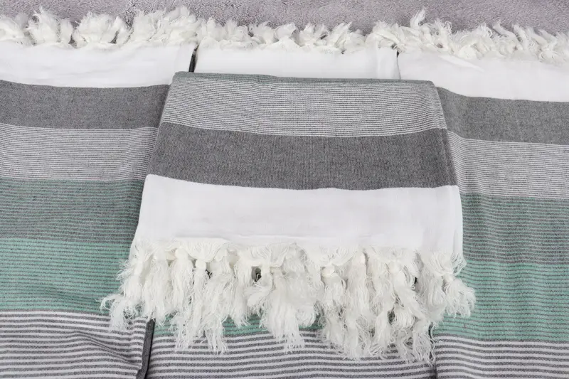 Turkish Bath Towel USA, Home Decor Towel, Organic towel, Custom Wedding Gift, Personalized Towel Gift, Turkish towel, 68x40 Cotton Striped Towel - 4