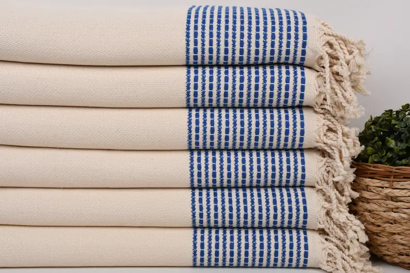 Gift For Coworker, 70x36 Cotton Striped Towel, Housewarming Gift, Wedding Gift, Quick-dry peshtemal, Sand-resistant towel, Kids Beach Towel - 2