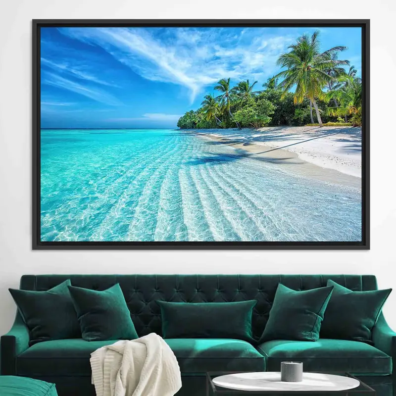 Tropical Paradise: Ocean View Printed Canvas Art