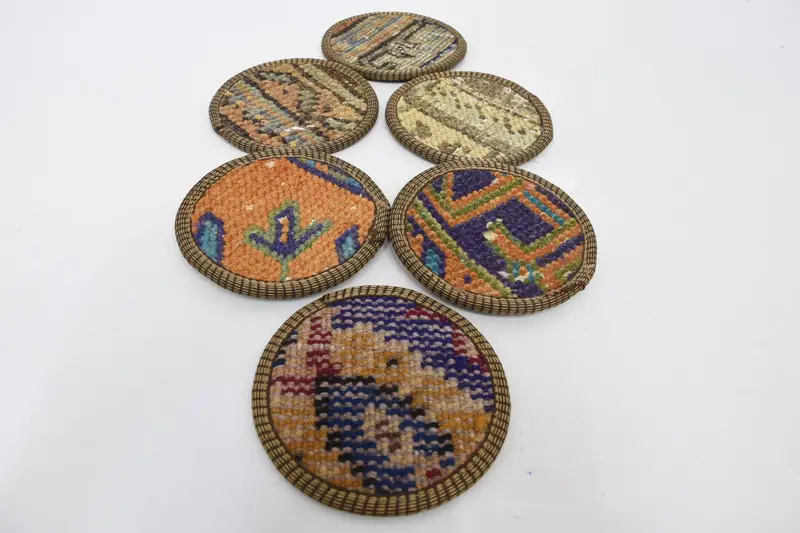 Bronze and Orange Coasters, Unique and Durable Coaster Set