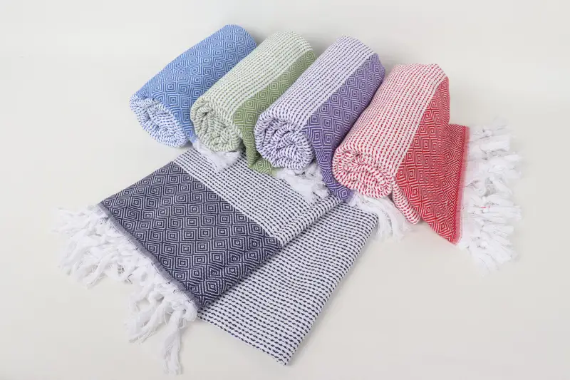 Large Turkish Towel, Bachelorette Party Favors, Luxury Beach Towel, Personalized Towel, 70x40 Cotton Diamond Towel, Grandma Gift, Custom Bath Towel - 4