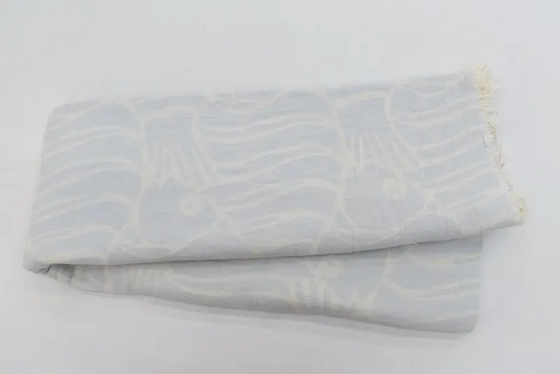 Bridal Shower Favors, Turkish Tablecloth, Turkish Blanket, Wedding Favors, Decorative Bedspread, Monogram Blanket, 104x104 Cotton Fish Design Towel - 2