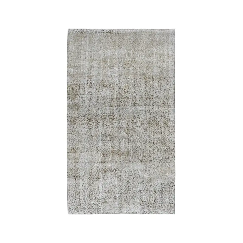4.8x8.5 ft Vintage Rug, Turkish Large Rug, Gray Floral Wool Rug - 1