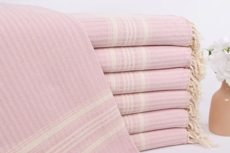 68x38 Toalla a rayas de algodón, toalla de verano, toalla de algodón orgánico, favores de ducha de novia, toalla absorbente, regalos personalizados, toalla turca ligera
