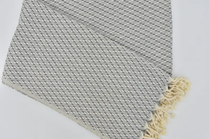 Antibacterial Turkish peshtemal towel, Large Turkish Towel, Beach Towel Gift, Custom Gift, Wedding Shower Gift, 68x40 Cotton Geometric Towel - 2