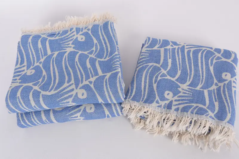 Cotton towel, Beach Towel Gift, Grandma Gift, Organic Cotton Towel, Turkish Beach Towel Personalized, 70x36 Cotton Fish Design Towel, Bath towel - 8