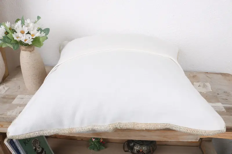 Kilim Cushion Sham, 16x16 White Pillow Sham, Handwoven Pillow Cover Pillow Cover, Ethnical Kilim Rug Pillow, Gift Pillow, Cushion Case - 7