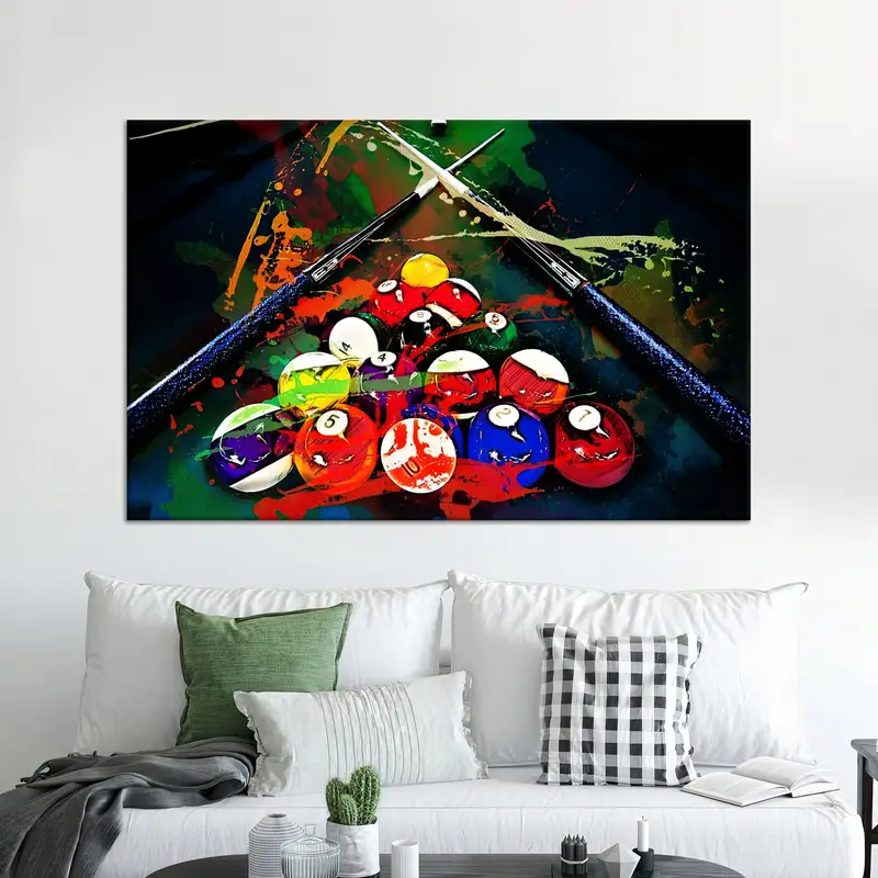 Trendige abstrakte Leinwand: Lebendiger Kunstdruck für das Spielzimmer