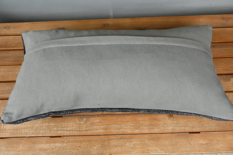 Indoor Cushion Cover, Antique Pillows, Pillow for Couch, 12x24 Gray Pillow Case, Vintage Kilim Pillow, Pillow Cover, Comfy Throw Pillow - 5