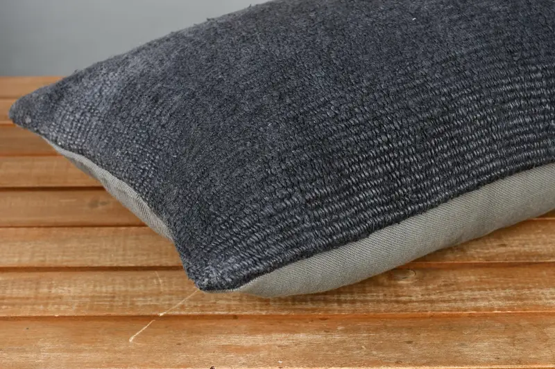 Indoor Cushion Cover, Antique Pillows, Pillow for Couch, 12x24 Gray Pillow Case, Vintage Kilim Pillow, Pillow Cover, Comfy Throw Pillow - 4