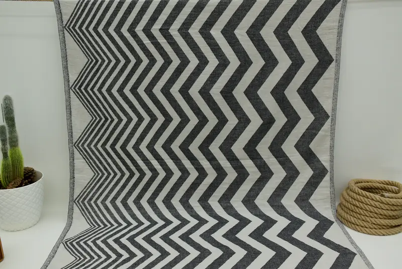 Wedding Gift Ideas, Quick-dry peshtemal, Custom Beach Towel, Custom Towel Beach, Wedding Towel, 70x40 Cotton Zigzag Design Towel, Turkish towel - 8