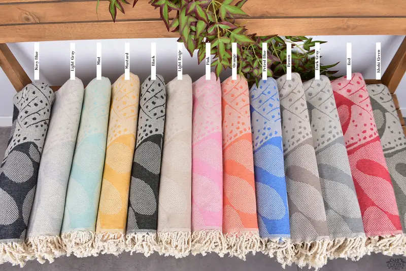 Fouta towel, Xmas Gifts, Unique Wedding Gift, Turkish Towel USA, Best Friend Wedding Gift, 70x40 Cotton Whale Design Towel, Peshtemal Towel - 2