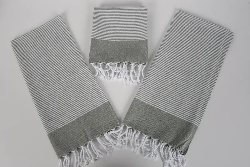 Toalla a rayas de algodón de 40x18, regalo para él, regalos personalizados, toallas de baño, toalla pequeña, regalos de Navidad, regalos de dama de honor, mejor amigo de bodas - 6