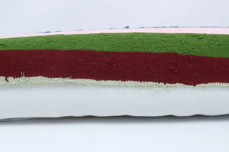 Pillow Case, Pillow for Couch, Wool Kilim Pillow Pillow Cover, Vintage Kilim Pillow, 12x48 Blue Cushion Cover, Handmade Kilim Cushion - 5