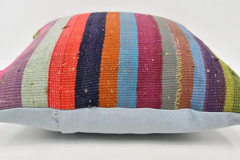 20x20 Purple Pillow Sham, Kilim Pillow, Ethnical Kilim Rug Pillow, Cushion, Outdoor Throw Pillow Case, Authentic Cushion, Turkish Pillow - 6
