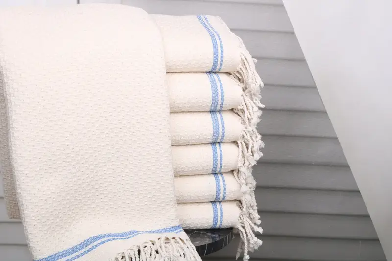 68x36 Cotton Striped Towel, Quick-Dry Beach Towel, Family Gift Basket, Monogrammed Beach Towel, Guest Towel, Turkish Towel USA, Customized Towels - 1