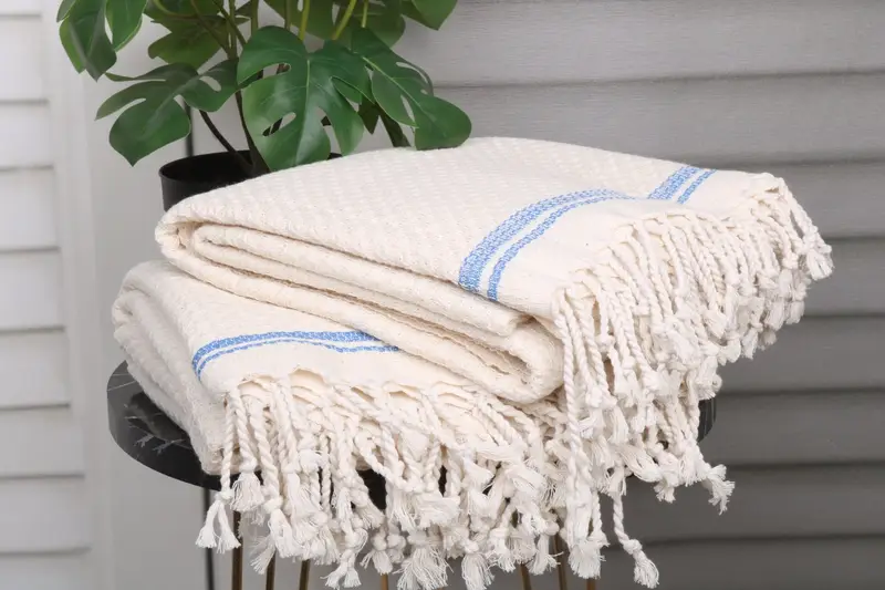 68x36 Cotton Striped Towel, Quick-Dry Beach Towel, Family Gift Basket, Monogrammed Beach Towel, Guest Towel, Turkish Towel USA, Customized Towels - 3