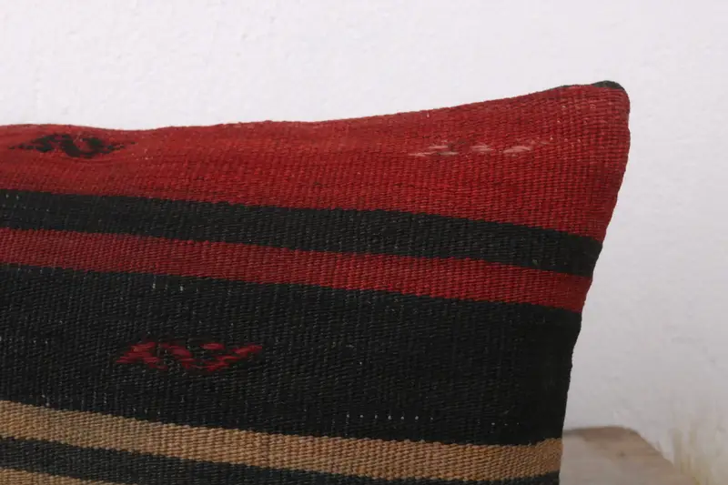 12x24 Brown Pillow Cover, Vintage Pillow, Accent Cushion Cover, Handmade Kilim Cushion, Meditation Pillow Case, Pillow Cover, Kilim Pillow Cover - 5