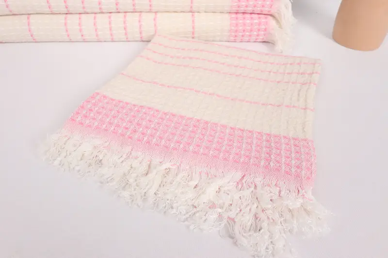 Turkish Hand Towel, Handmade Gift, Gift Towel, Wedding Favors, Wedding Gift, 40x20 Cotton Waffle Towel, Spa Towel, Bachelorette Party Decorations - 5