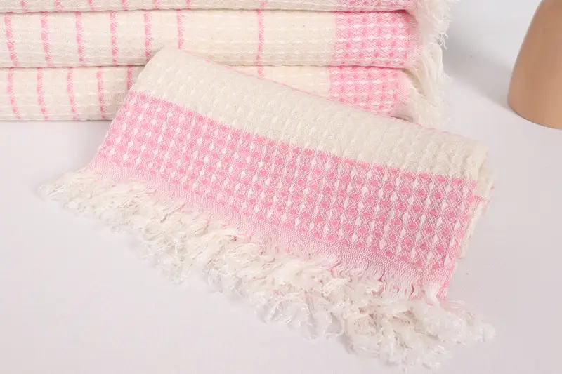 Turkish Hand Towel, Handmade Gift, Gift Towel, Wedding Favors, Wedding Gift, 40x20 Cotton Waffle Towel, Spa Towel, Bachelorette Party Decorations - 4