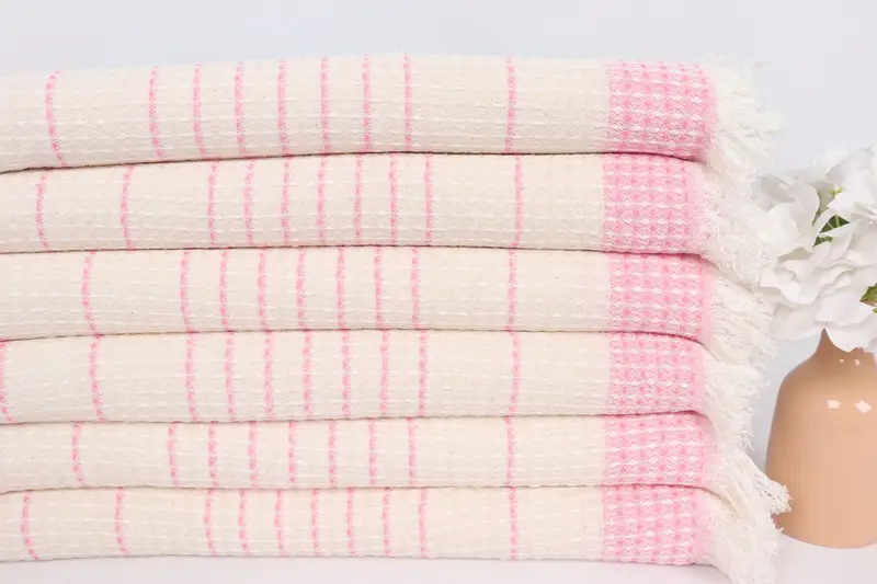 Turkish Hand Towel, Handmade Gift, Gift Towel, Wedding Favors, Wedding Gift, 40x20 Cotton Waffle Towel, Spa Towel, Bachelorette Party Decorations - 3