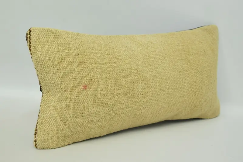 Ikat Cushion, Vintage Kilim Pillow, Rustic Pillow Sham, Garden Cushion, 8x16 Beige Pillow Cover, Kilim Pillow, Turkish Pillow, Cushion Cover - 3