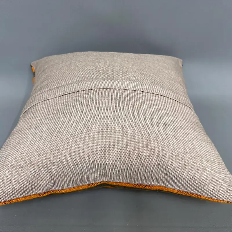 Boho Pillow, Designer Throw Pillow, Home Decor Pillow, Interior Designer Pillow, Pillow Cover, Chair Pillow Cover, 18x18 Orange Cushion Cover - 7