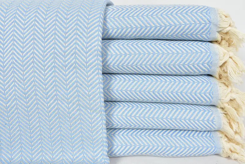 Wedding Favors, Girl Trip Party Favor, Christmas Tablecloth, Woven Blanket, Bridesmaid Gifts, 92x76 Cotton Chevron Towel, Home Decor Gifts - 1