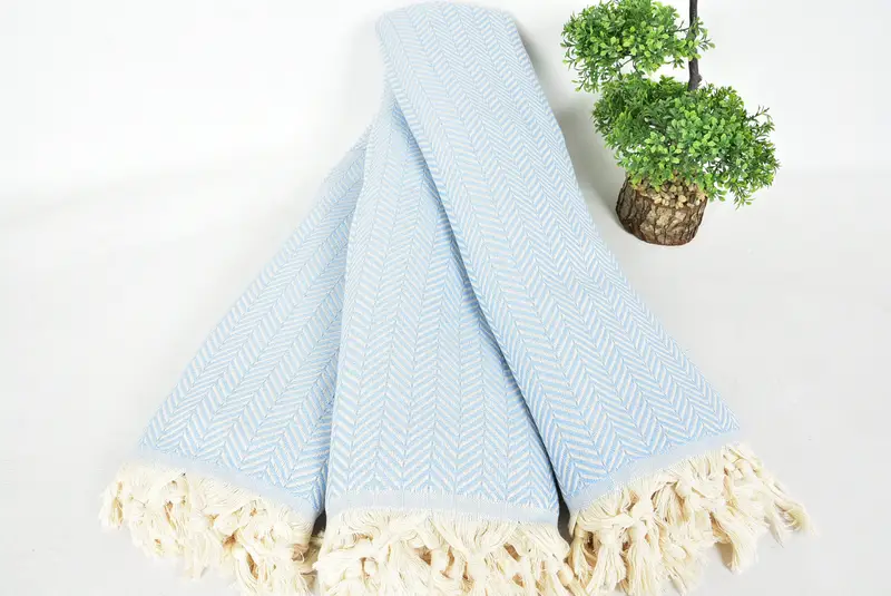 Wedding Favors, Girl Trip Party Favor, Christmas Tablecloth, Woven Blanket, Bridesmaid Gifts, 92x76 Cotton Chevron Towel, Home Decor Gifts - 4