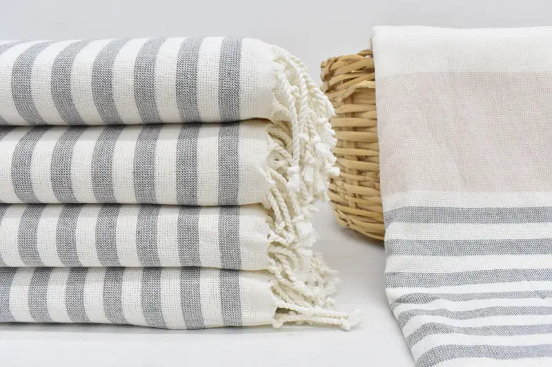 Peshtemal Towel, 68x36 Cotton Striped Terry Towel, Luxury towel, Decorative Towel, Peshtemal, Scarf Towel, Turkish beach towel, Embroidery Towel