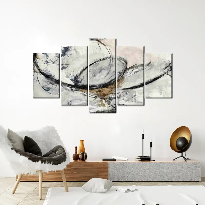 Gray Canvas Art, Black Wall Decor, Modern Abstract, Luxury Abstract, Abstract Art Decor, Wall Art Decor, Gray Wall Hanging, Canvas Art Decor - 5
