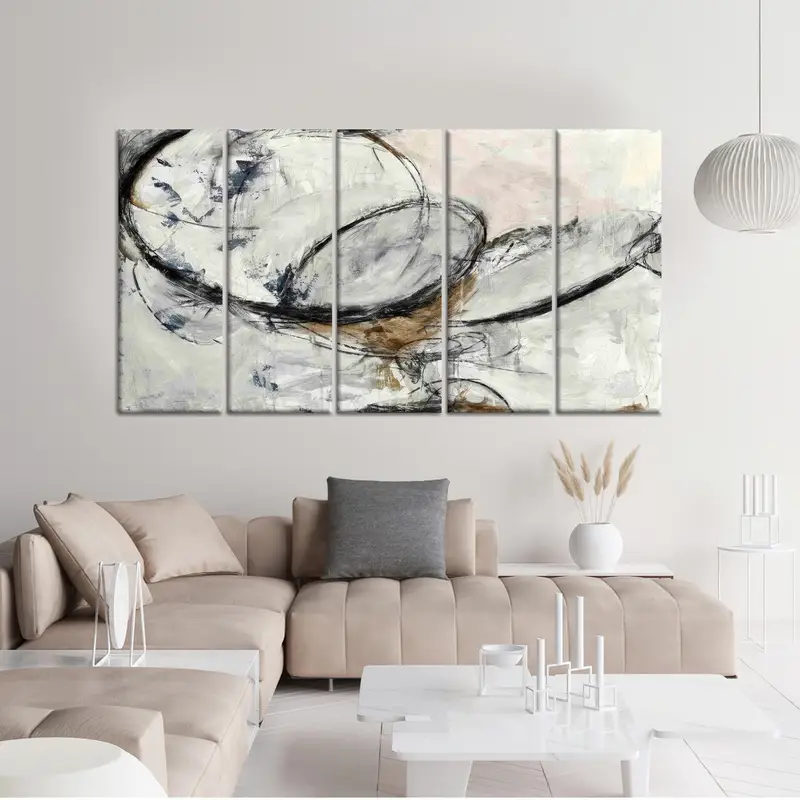 Gray Canvas Art, Black Wall Decor, Modern Abstract, Luxury Abstract, Abstract Art Decor, Wall Art Decor, Gray Wall Hanging, Canvas Art Decor - 4